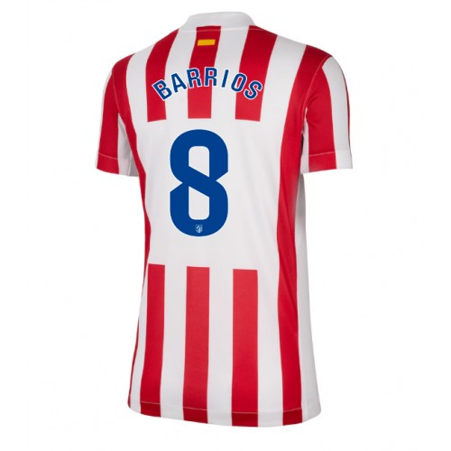 Maglia Calcio Atletico Madrid Pablo Barrios #8 Prima Divisa Donna 2025-26 Manica Corta